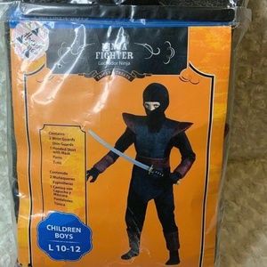 New Ninja Fighter Boys Sz 10 12 Costume Halloween Dress Up